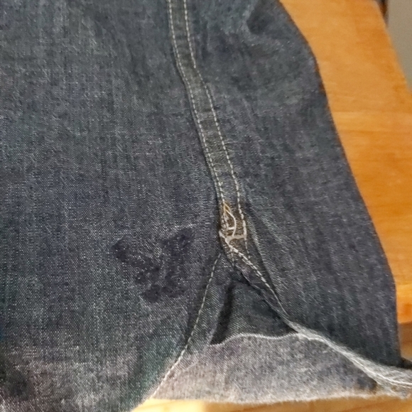 AMERICAN Eagle men's denim button down shirt size small Western - Picture 4 of 7